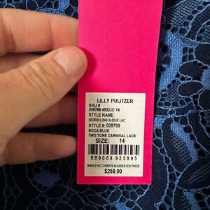 Lilly Pulitzer Navy and Blue Lace Dress